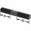 Bsc Preferred Black-Oxide Steel Threaded on Both Ends Stud 5/16-18 Thread Size 2 Long 3/4 Long Threads 90281A103